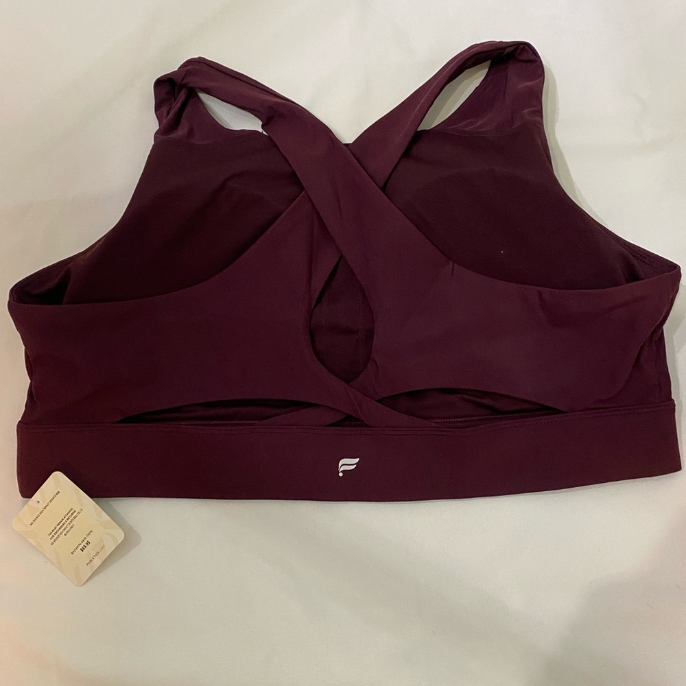 🆕 FABLETICS Burgundy No Bounce High-Impact Sports Bra SZ XXL/1X - Picture 4 of 7